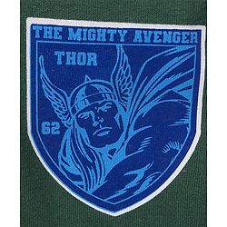 Pine Kids Marvel Terry Knit Full Sleeves Hooded Sweatjacket With Avengers Graphics - Blue