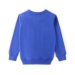 Pine Kids Cotton Knit Full Sleeves Sweatshirt With Cut & Sew Design & Game Print - Blue