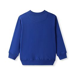 Pine Kids Cotton Knit Full Sleeves Sweatshirt with Basketball Print - Blue