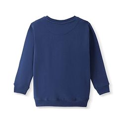 Pine Kids Cotton Knit Full Sleeves Sweatshirt with Text Print - Blue
