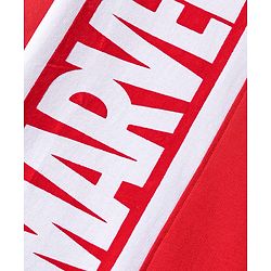 Pine Kids Marvel Terry Knit Half Sleeves Cut & Sew Designed Light Weight T-Shirt with Front & Back Avengers Graphic - Red & White