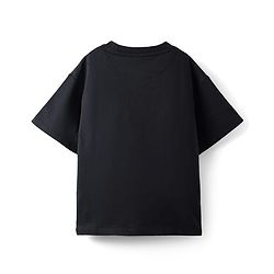 Pine Kids Marvel Terry Knit Half Sleeves Oversized Light Weight T-Shirt With Marvel Graphics - Black