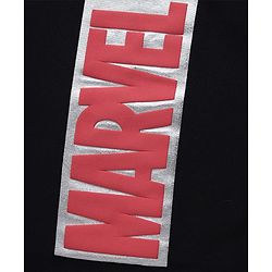 Pine Kids Marvel Terry Knit Half Sleeves Oversized Light Weight T-Shirt With Marvel Graphics - Black