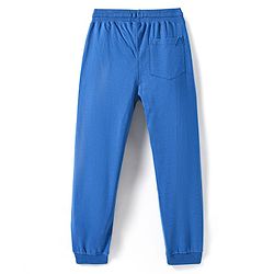 Pine Kids Marvel Terry Knit Full Length Lounge Pant with Spider Graphic & Blue Foil Print Detailing - Blue