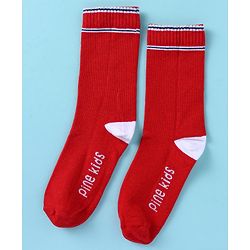 Pine Kids Cotton Knit Ankle Length Color Block Socks Pack Of 3 (Color May Vary)
