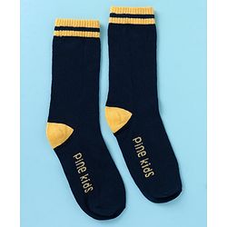 Pine Kids Cotton Knit Ankle Length Color Block Socks Pack Of 3 (Color May Vary)
