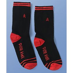 Pine Kids Knit Ankle Length Socks with Brand Name Design Pack of 3 (Color May Vary)