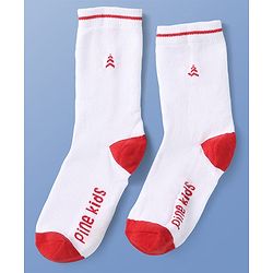 Pine Kids Knit Ankle Length Socks with Brand Name Design Pack of 3 (Color May Vary)