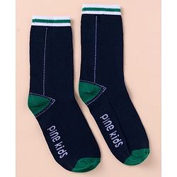 Pine Kids Cotton Knit Ankle Length Color Block Socks Pack Of 3 (Color May Vary)