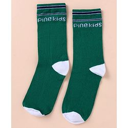 Pine Kids Cotton Knit Ankle Length Color Block Socks Pack Of 3 (Color May Vary)