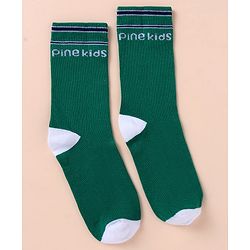 Pine Kids Cotton Knit Ankle Length Color Block Socks Pack Of 3 (Color May Vary)