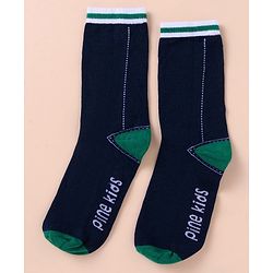 Pine Kids Cotton Knit Ankle Length Color Block Socks Pack Of 3 (Color May Vary)