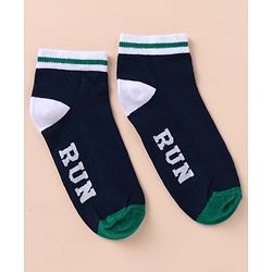 Pine Kids Cotton Knit Ankle Length Color Block Socks Pack Of 3 (Color May Vary)