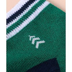 Pine Kids Cotton Knit Ankle Length Color Block Socks Pack Of 3 (Color May Vary)