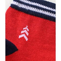 Pine Kids Knit Ankle Length Socks with Brand Name Design & Stripes Pack of 3 (Color May Vary)