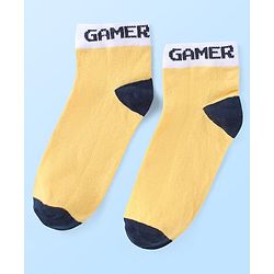 Pine Kids Knit Ankle Length Socks With Gamer Design Pack of 3 (Colour May Vary)