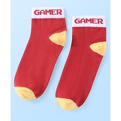 Pine Kids Knit Ankle Length Socks With Gamer Design Pack of 3 (Colour May Vary)