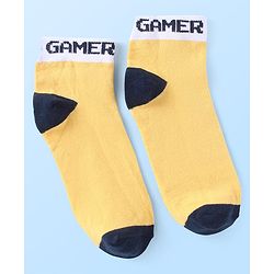 Pine Kids Knit Ankle Length Socks With Gamer Design Pack of 3 (Colour May Vary)