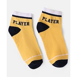 Pine Kids Knit Ankle Length Socks with Text Design Pack of 3 (Color May Vary)