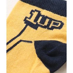 Pine Kids Knit Ankle Length Socks with Text Design Pack of 3 (Color May Vary)