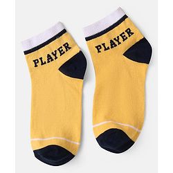 Pine Kids Knit Ankle Length Socks with Text Design Pack of 3 (Color May Vary)