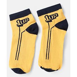 Pine Kids Knit Ankle Length Socks with Text Design Pack of 3 (Color May Vary)