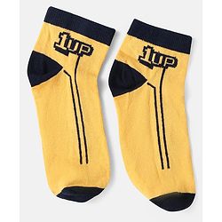 Pine Kids Knit Ankle Length Socks with Text Design Pack of 3 (Color May Vary)