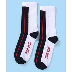 Pine Kids Cotton Knit Ankle Length Color Block Socks Pack Of 3 (Color May Vary)