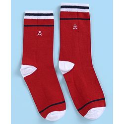 Pine Kids Cotton Knit Ankle Length Color Block Socks Pack Of 3 (Color May Vary)