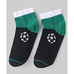 Pine Kids Knit Ankle Length Socks with Stars Design & Color Block Pack of 3 (Color May Vary)