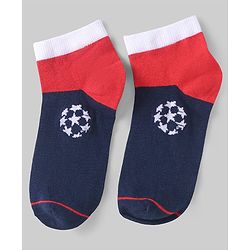 Pine Kids Knit Ankle Length Socks with Stars Design & Color Block Pack of 3 (Color May Vary)
