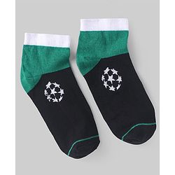 Pine Kids Knit Ankle Length Socks with Stars Design & Color Block Pack of 3 (Color May Vary)