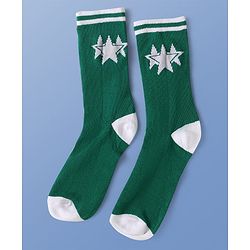 Pine Kids Knit Ankle Length Socks with Star Design Pack of 5 (Color May Vary)