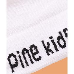 Pine Kids Knit Ankle Length Cut & Sew Color Block Socks with Brand Name Design Pack of 5 (Color May Vary)