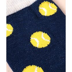 Pine Kids Cotton Knit Ankle Length Sport Theme Socks Pack Of 3 (Color May Vary)