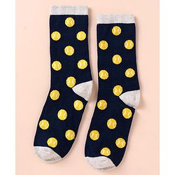 Pine Kids Cotton Knit Ankle Length Sport Theme Socks Pack Of 3 (Color May Vary)