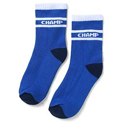 Pine Kids Cotton Knit Socks with Text Print Pack of 3 - Blue Red & Black