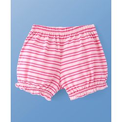 Pine Kids Cotton Lycra Knit Stripes & Polka Dot Printed Bloomers Pack of 3 (Colour & Print May Vary)