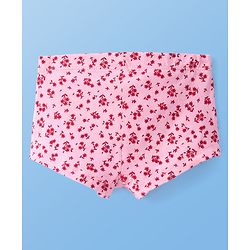 Pine Kids Cotton Lycra Knit Panties with Floral Print  & Bow Applique Pack of 3 (Colour May Vary )