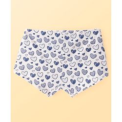 Pine Kids Cotton Lycra Knit Hipster Panties with Hearts Print & Bow Applique Pack of 3 (Colour May Vary)