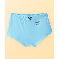 Pine Kids Cotton Lycra Knit Hipster Panties with Hearts Print & Bow Applique Pack of 3 (Colour May Vary)