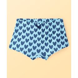 Pine Kids Cotton Lycra Knit Hipster Panties with Hearts Print & Bow Applique Pack of 3 (Colour May Vary)