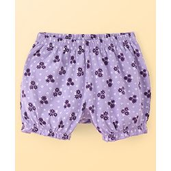 Pine Kids Cotton Lycra Knit Stripes & Floral Printed Bloomers Pack of 3 (Colour May Vary)
