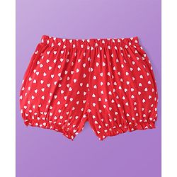 Pine Kids Cotton Lycra Knit Bloomer with Heart & Floral Print Pack of 3 - ( Color May Vary )