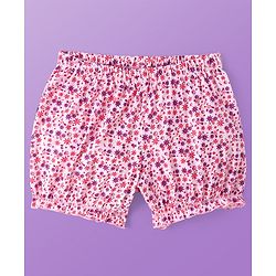 Pine Kids Cotton Lycra Knit Bloomer with Heart & Floral Print Pack of 3 - ( Color May Vary )