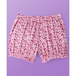Pine Kids Cotton Lycra Knit Bloomer with Heart & Floral Print Pack of 3 - ( Color May Vary )