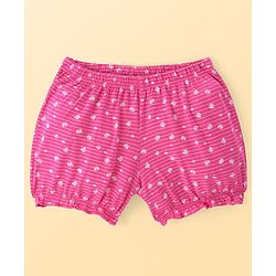 Pine Kids Cotton Lycra Knit Bloomer with Floral Print Pack of 3 - ( Color May Vary )