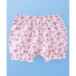 Pine Kids Cotton Lycra Knit Floral Printed Bloomers Pack of 3 (Colour May Vary)