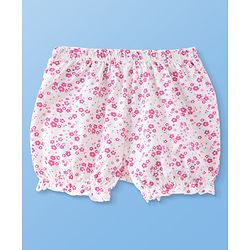 Pine Kids Cotton Lycra Knit Floral Printed Bloomers Pack of 3 (Colour May Vary)
