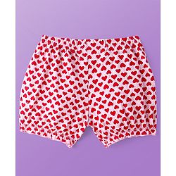 Pine Kids Cotton Lycra Knit Bloomer with Heart & Floral Print Pack of 3 - ( Color May Vary )